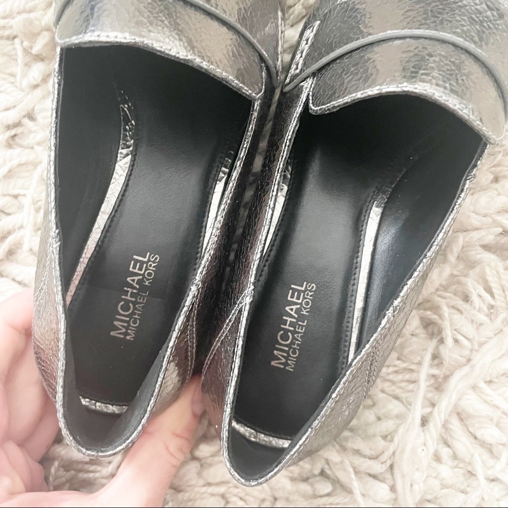 Michael Kors Emery Metallic Leather Loafers Women’s Size 6 - Picture 6 of 9